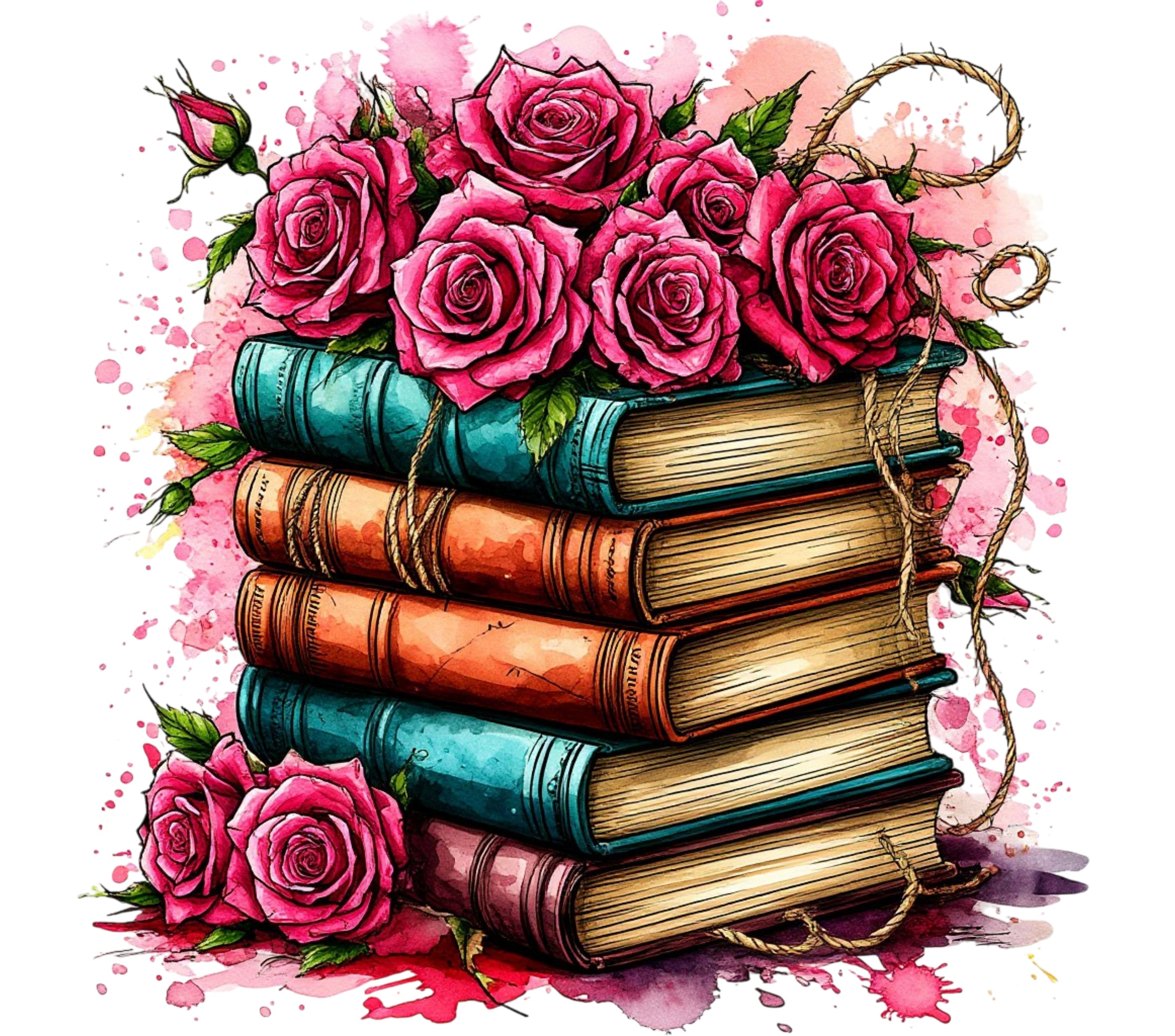 Books and Roses 20oz Tumbler