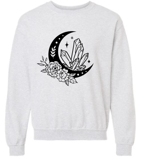 Celestial Crystal Bloom Crewneck