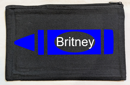 Crayon Canvas Bag Black