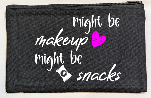Makeup or Snacks Canvas Bag