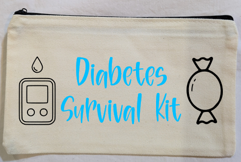 Diabetes Survival Kit Canvas Bag