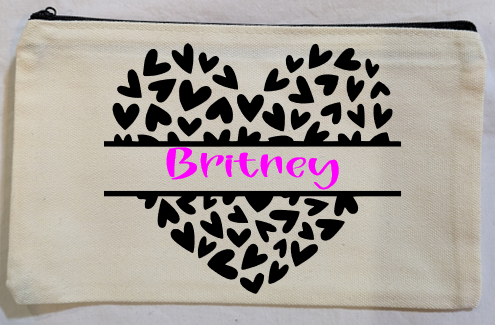 Heart Label Canvas Bag - Cream