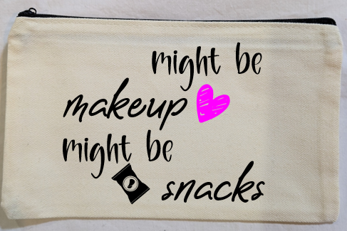 Makeup or Snacks Canvas Bag