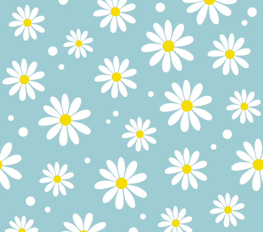 Blue with White Daisy 20oz Tumbler