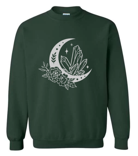 Celestial Crystal Bloom Crewneck