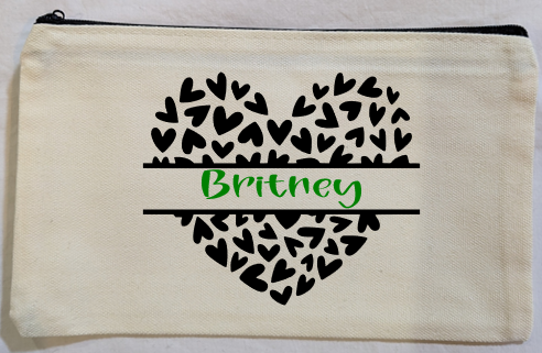 Heart Label Canvas Bag - Cream