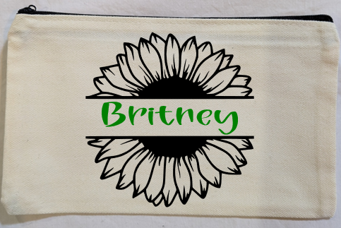 Sunflower Label Canvas Bag - Cream