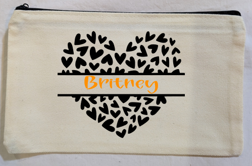 Heart Label Canvas Bag - Cream