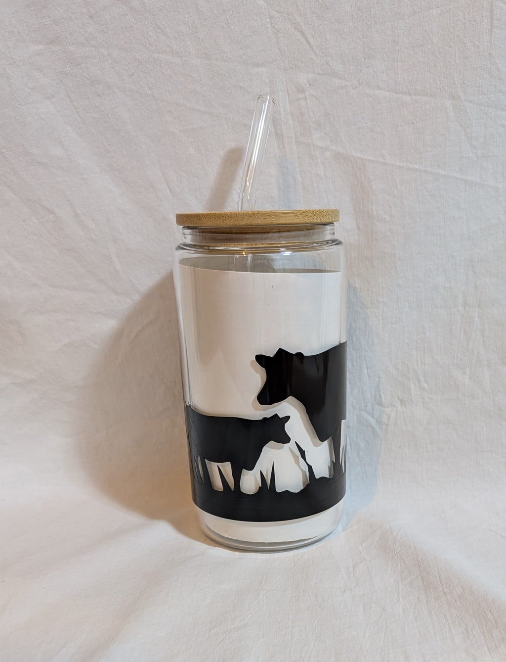 Cows in Field Glass Cup