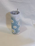 Blue with White Daisy 20oz Tumbler