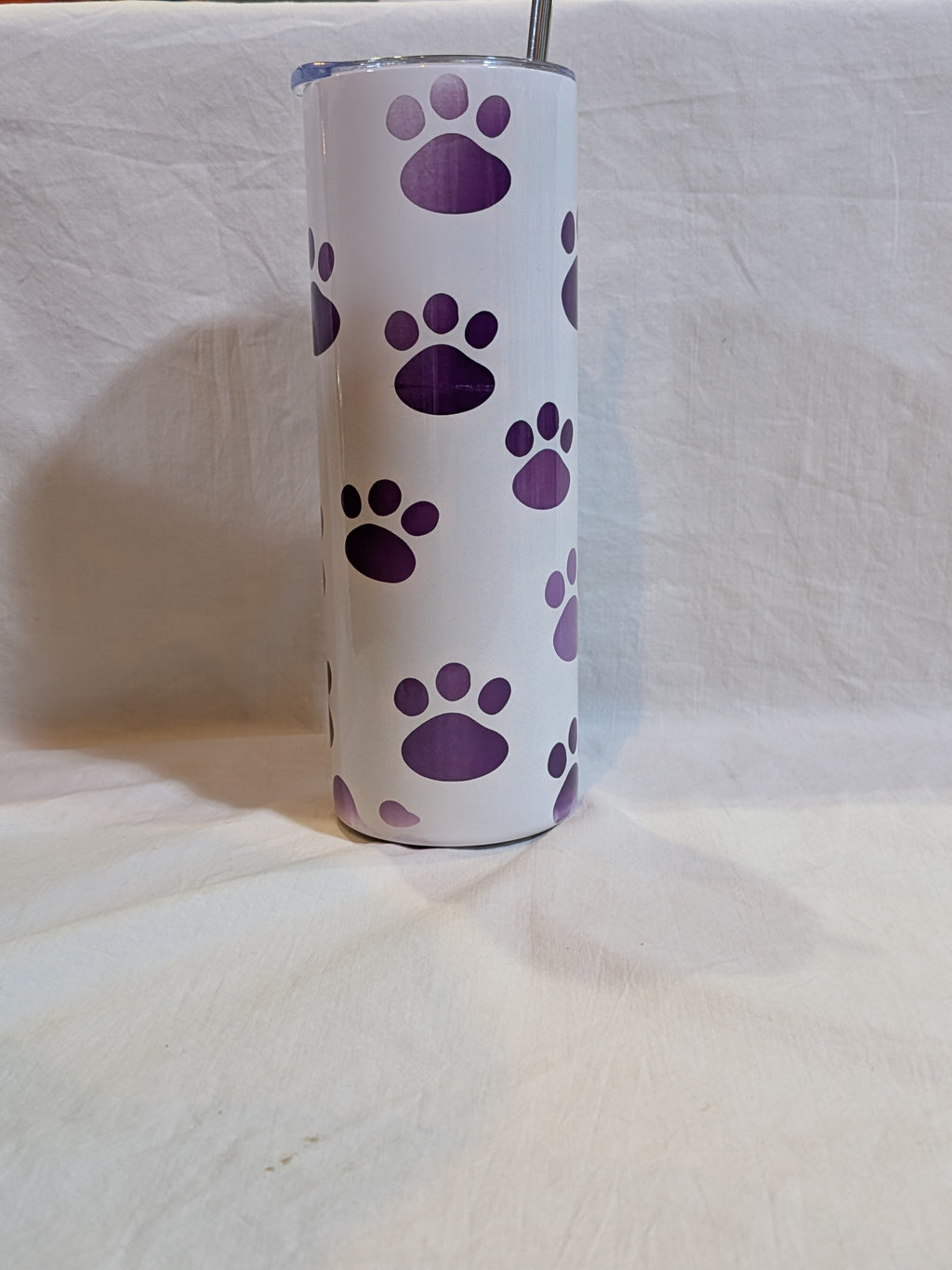 Purple Dog Paw 20oz Tumbler