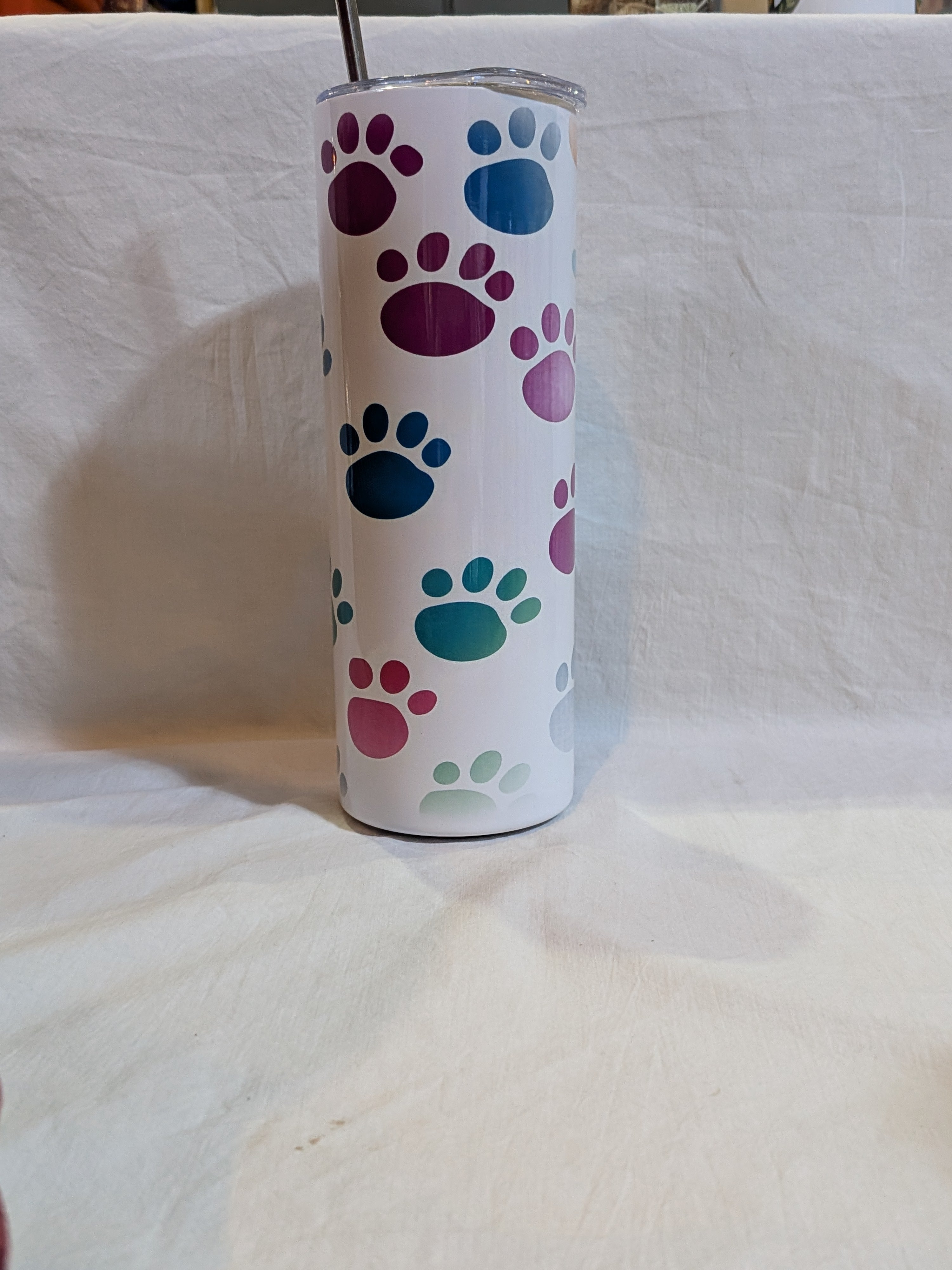 Colourful Dog Paw 20oz Tumbler