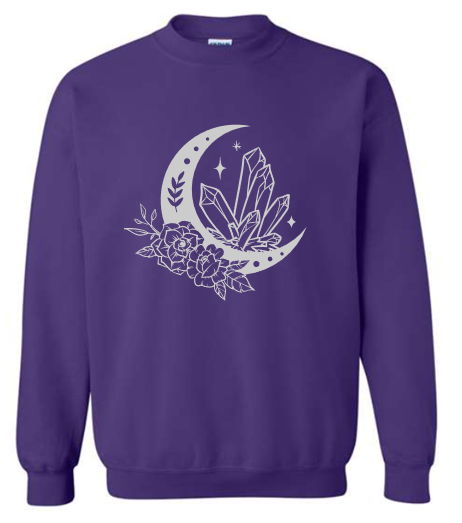 Celestial Crystal Bloom Crewneck