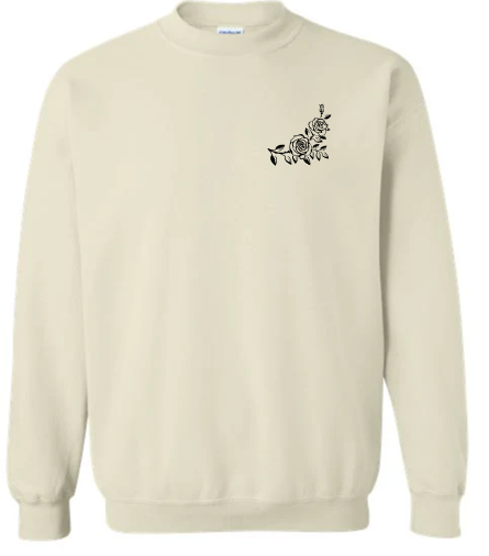 Minimal Rose  Crewneck