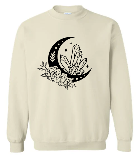 Celestial Crystal Bloom Crewneck