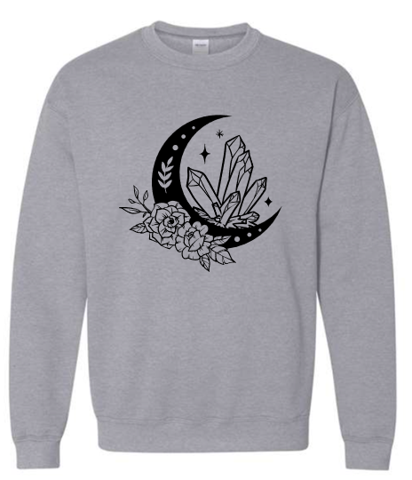 Celestial Crystal Bloom Crewneck