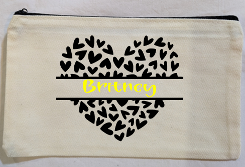Heart Label Canvas Bag - Cream