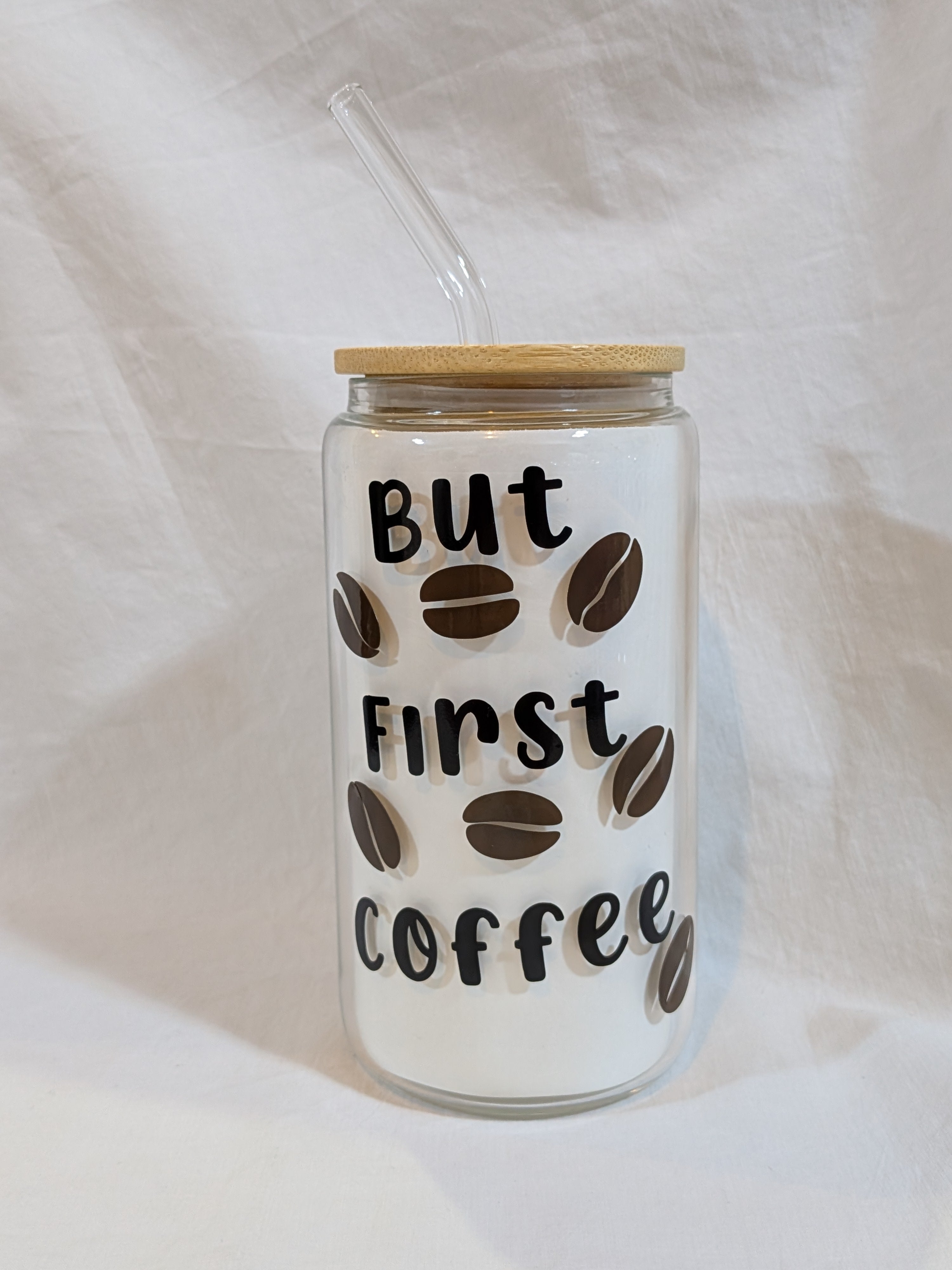 But First Coffee Glass Can Cup