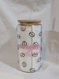 Caffeine Queen Glass Can Cup