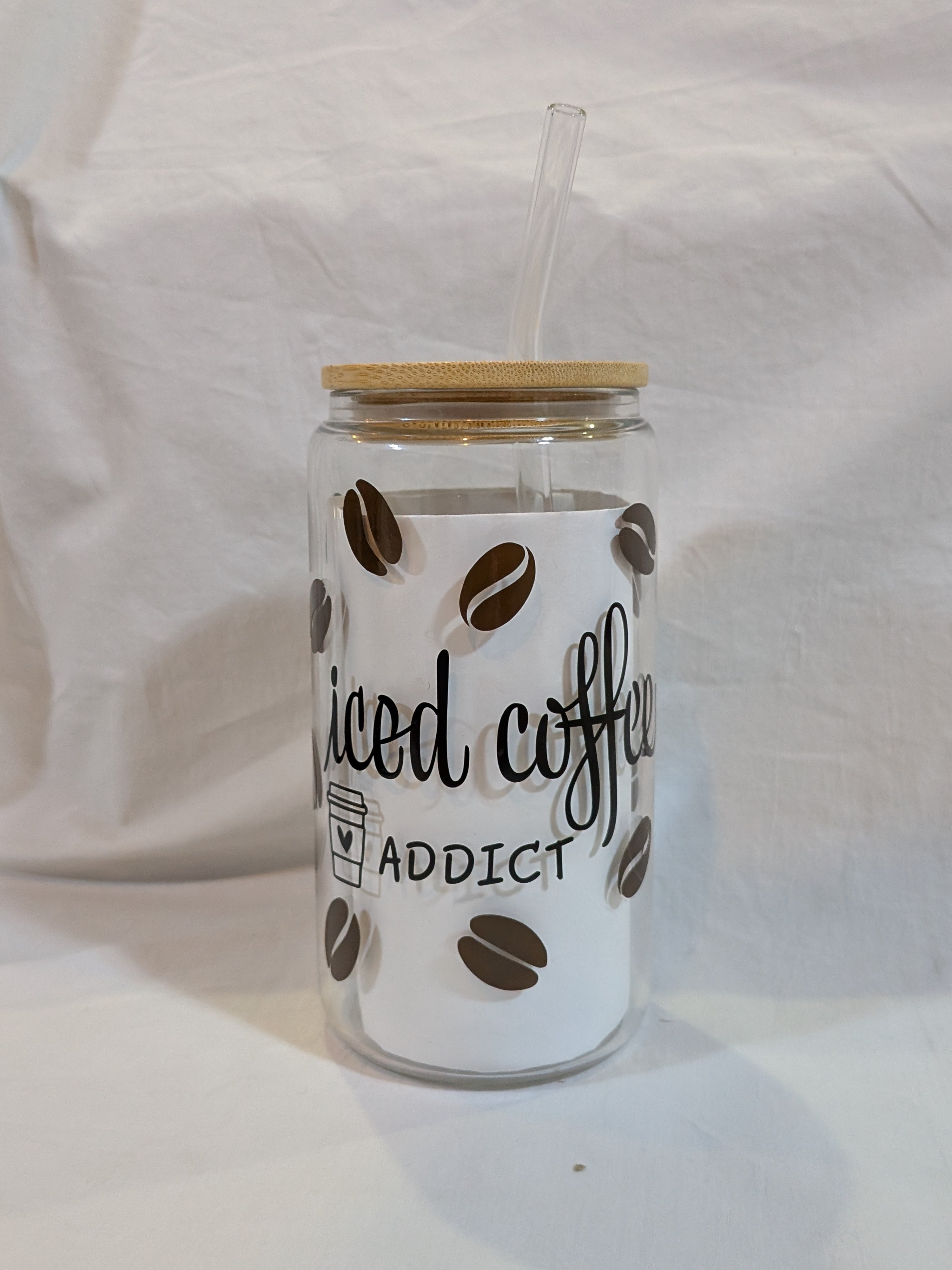 Iced coffee Addict 2 Glass Can Cup