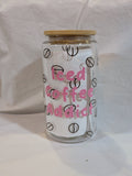 Iced Coffee Addict Glass Can Cup